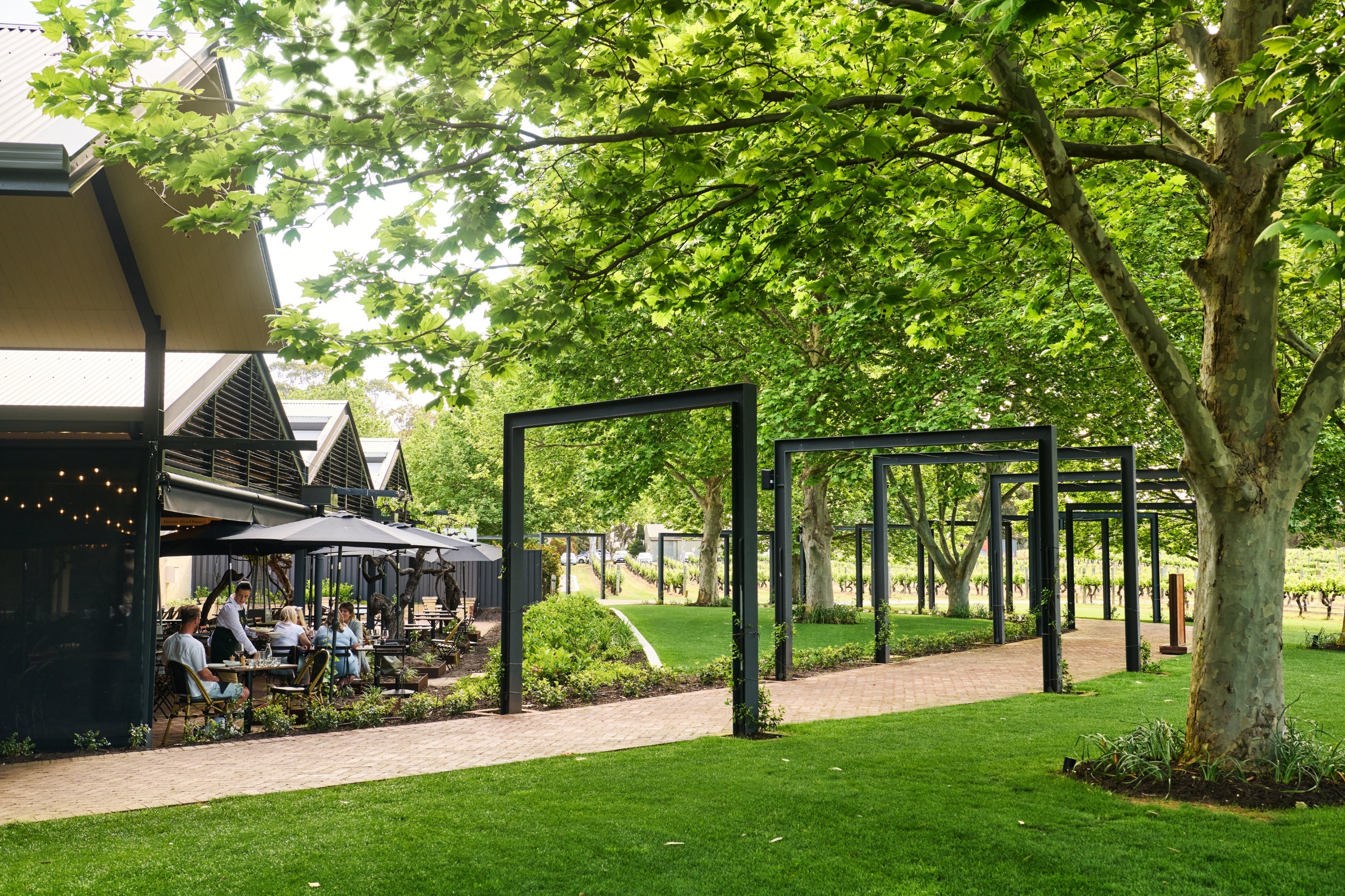 club house entrance by the river hysperia