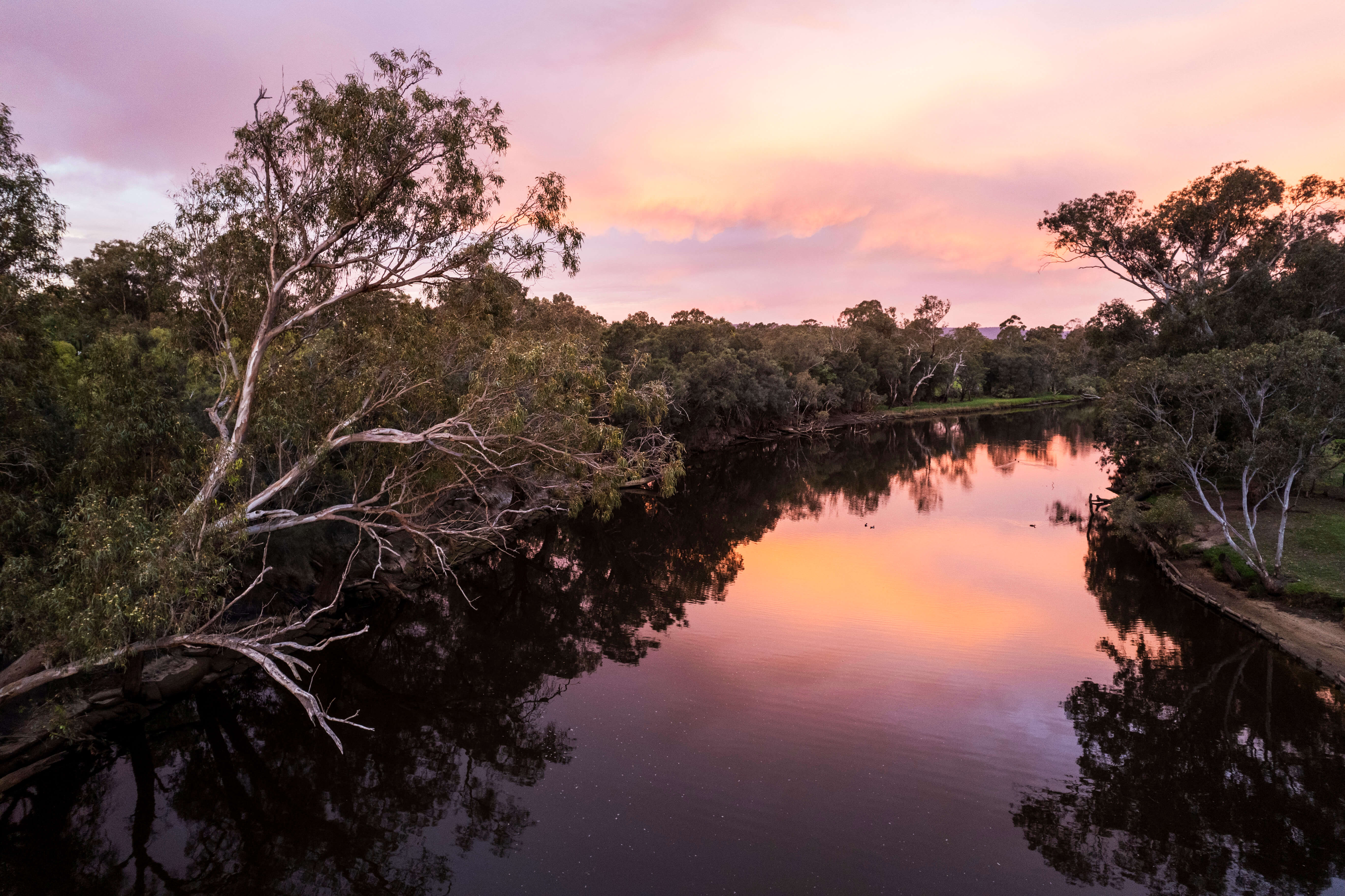 sunset by the river hysperia