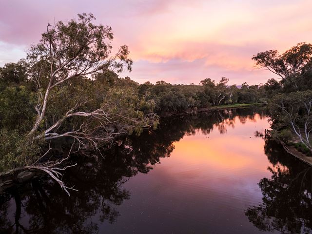 sunset by the river hysperia